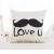 Love U Moustache and Me Too Lips Couple Cushion